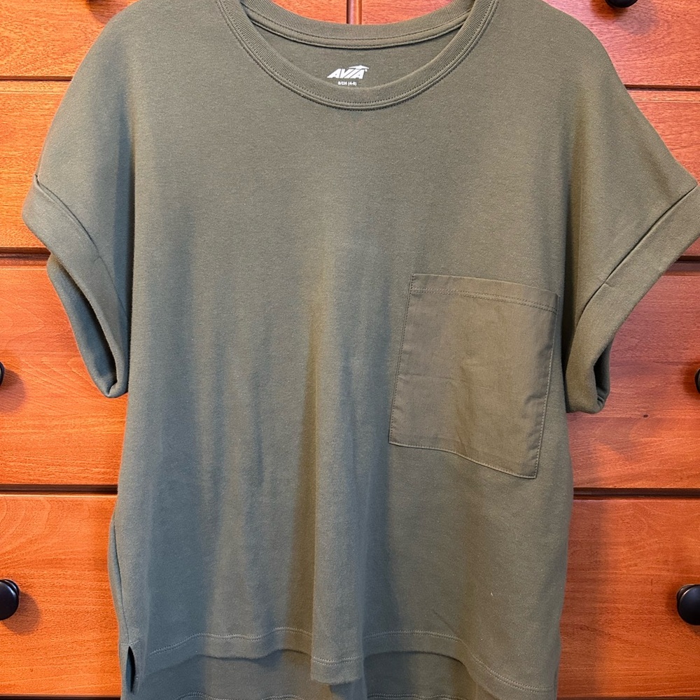 High Low pocket short sleeved sweatshirt